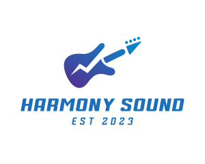 Band - Electric Guitar Band logo design