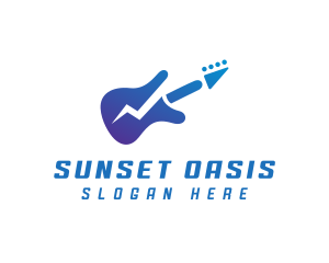 Electric Guitar Band logo design