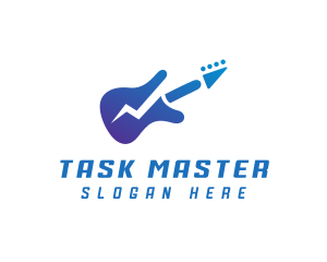 Electric Guitar Band logo design