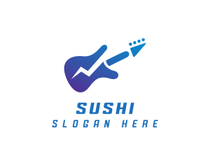 Electric Guitar Band logo design