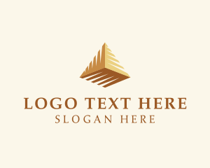 Gold - Pyramid Landmark Contractor logo design