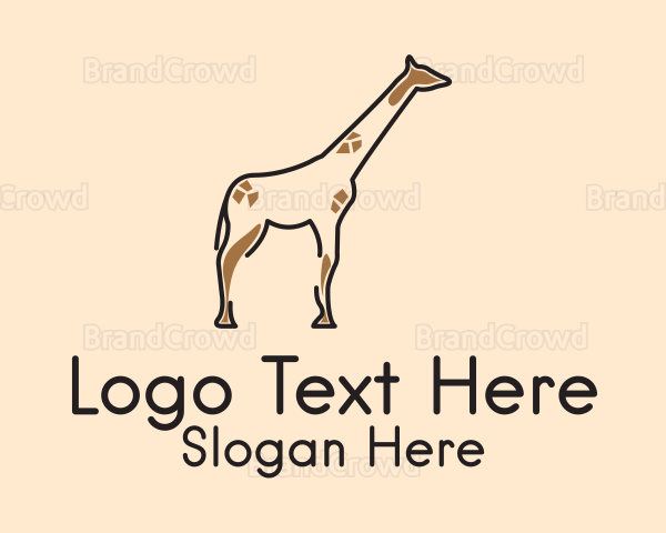 Wildlife Giraffe Safari Logo