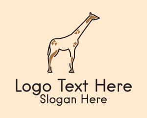 Desert Animal - Wildlife Giraffe Safari logo design
