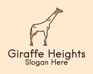 Giraffe - Wildlife Giraffe Safari logo design