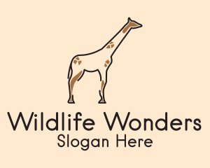 Wildlife Giraffe Safari  logo design