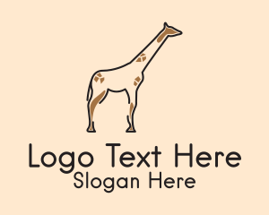 Africa - Wildlife Giraffe Safari logo design