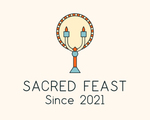 Eucharist - Multicolor Candle Decoration logo design