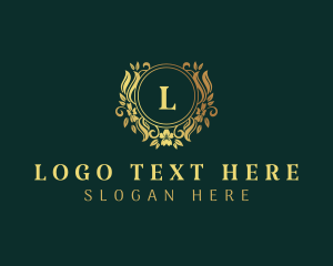 Lettermark - Gold Floral Boutique logo design
