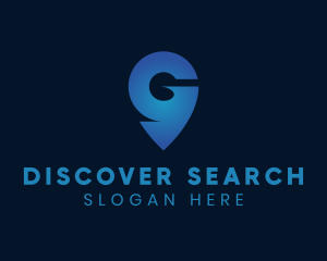 Find - Blue Location Letter G logo design