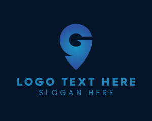 Move - Blue Location Letter G logo design