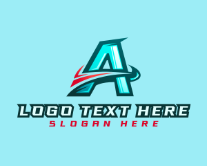 Avatar - Gaming Swoosh Letter A logo design