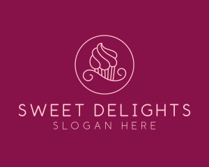 Cupcake Pastry Dessert logo design