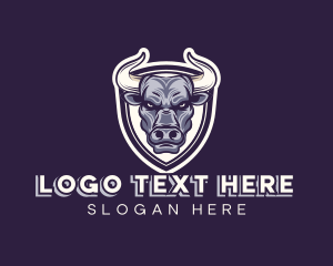 Horns - Bull Shield Gaming logo design
