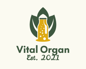 Organic Natural Kombucha logo design