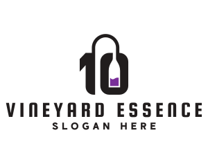 Number 10 Winery logo design