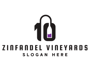 Number 10 Winery logo design