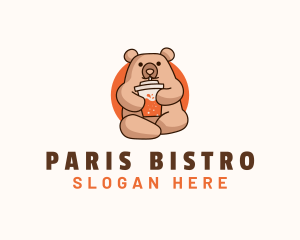 Cute Bear Juice logo design