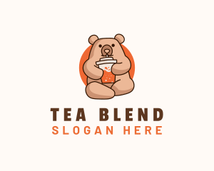 Milktea - Cute Bear Juice logo design