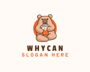 Coffee - Cute Bear Juice logo design