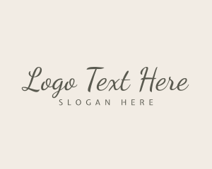 Classy Elegant Calligraphy Logo