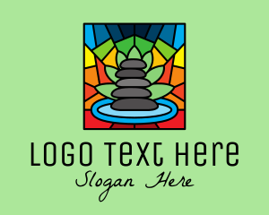 Stained Glass - Multicolor Spa Mosaic logo design