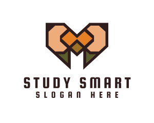 Student - Writer Pencil Heart logo design