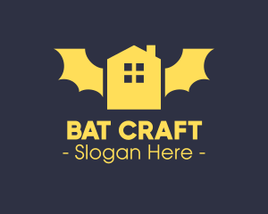 Bat - Yellow Bat House logo design