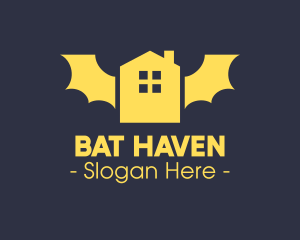 Bat - Yellow Bat House logo design