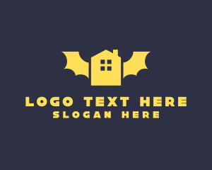 Wings - Yellow Bat House logo design