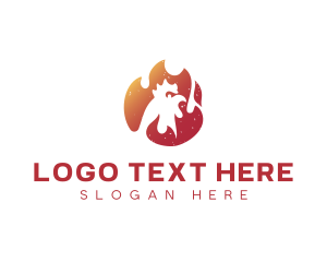 Streetfood - Flame Hot Spicy Chicken logo design