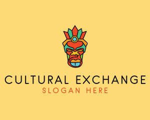 Culture - Multicolor Tribal Mask logo design