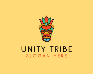 Tribe - Multicolor Tribal Mask logo design
