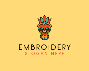 Multicolor Tribal Mask logo design