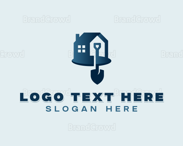 House Builder Shovel Logo