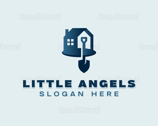 House Builder Shovel Logo