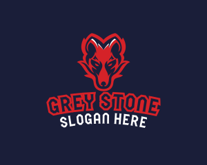 Grey - Angry Wolf Esports logo design