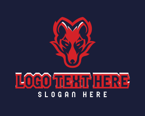 Esports - Angry Wolf Gaming Mascot logo design