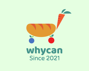 Minimart - Bread Carrot Cart logo design