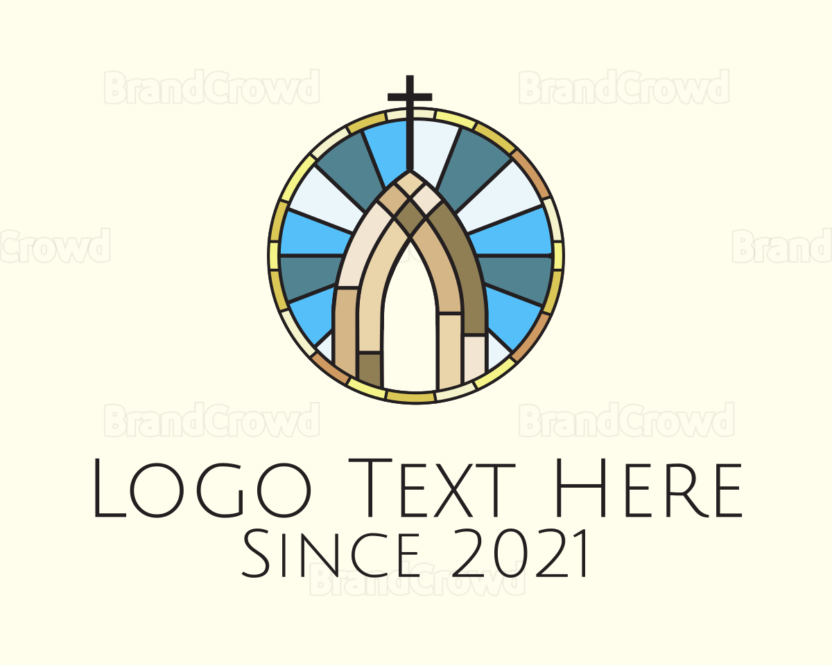 Church Stained Glass Logo | BrandCrowd Logo Maker