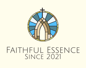 Faith - Church Stained Glass logo design