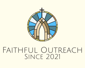 Evangelize - Church Stained Glass logo design