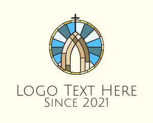 Sacrament - Church Stained Glass logo design