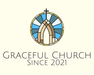 Church - Church Stained Glass logo design