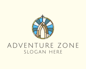 Church Stained Glass logo design