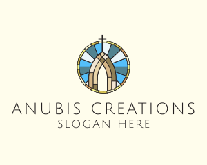 Church Stained Glass logo design