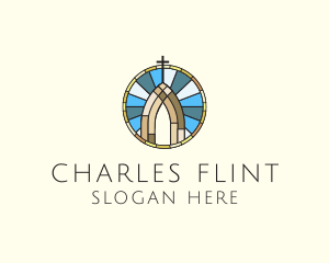 Church Stained Glass logo design