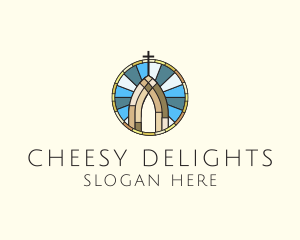 Church Stained Glass logo design