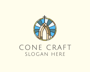 Church Stained Glass logo design