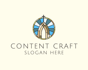 Church Stained Glass logo design