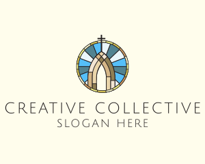 Church Stained Glass logo design